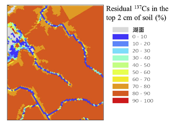 Residual <sup>137</sup>Cs distribution