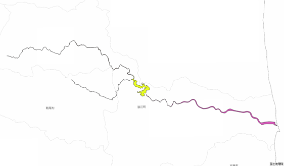 請戸川流域（大柿ダム周辺）図