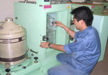 試料比較の様子